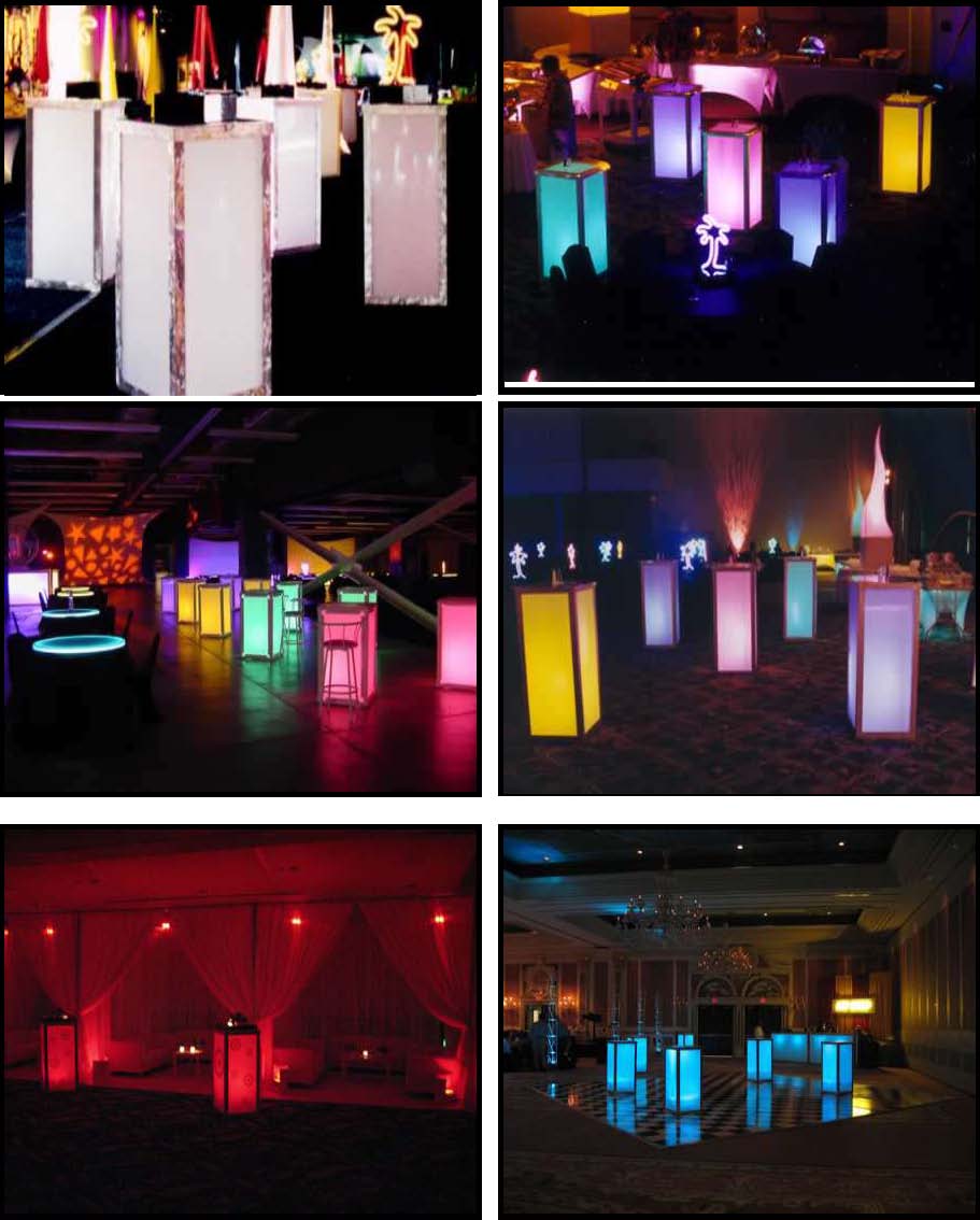 illuminated standup cubes