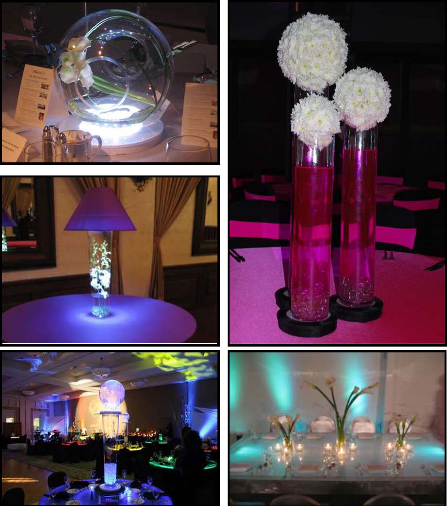 Props & Products Centerpieces – Glass